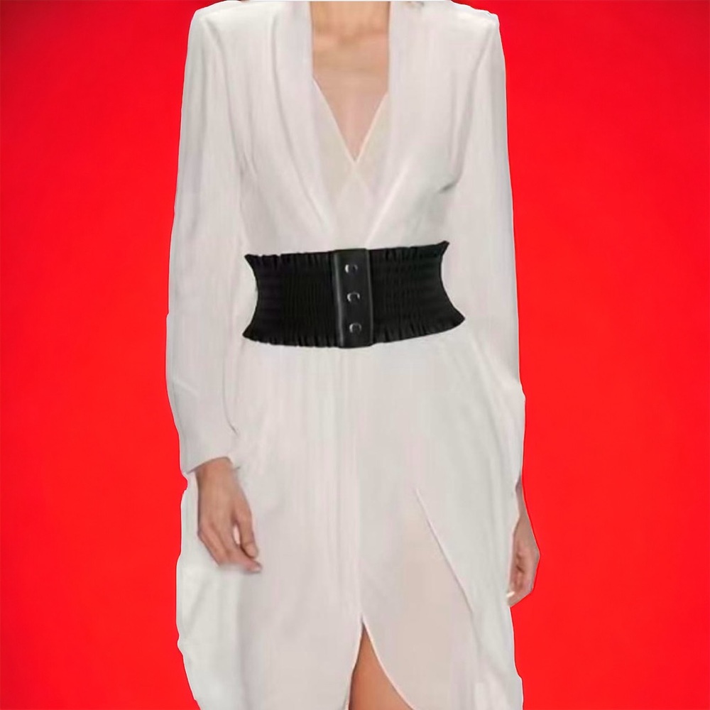 Plus Size Wide Waistband Elegant‎ Elastic Belt Vintage Dress Coat Girdle Waspie